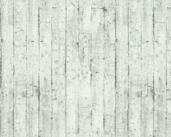 EDEM Vliesová tapeta imitace dřeva EDEM 81108BR00 matná bílá šedá antracitová 5,33 m2