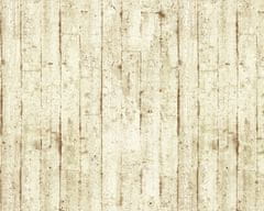 EDEM Vliesová tapeta imitace dřeva EDEM 81108BR07 matná krémová béžová hnědá 5,33 m2