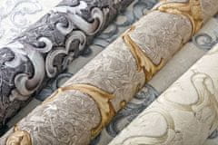 EDEM Vliesové tapety baroko EDEM 9085-29 plastický duhově proměnlivý kolor šedá stříbrná platinová 10,65 m2