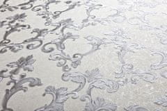 EDEM Vliesové tapety baroko EDEM 9085-27 plastický duhově proměnlivý kolor bílá stříbrná šedá 10,65 m2
