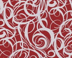 EDEM Vliesová tapeta s grafickým ornamentem EDEM 81136BR25 plastická s kovovými akcenty červená purpurově červená stříbrná 10,65 m2