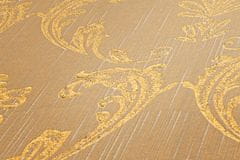 Profhome Textilní tapeta ornament Profhome 306584-GU reliefná lesklá zlatá béžová 5,33 m2