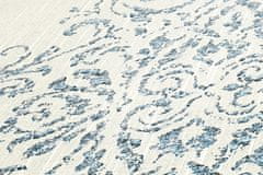 Profhome Textilní tapeta ornament Profhome 319451-GU lehce reliéfná matná bílá stříbrná světle modrá 5,33 m2