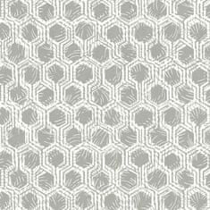 Profhome Vliesová tapeta s geometrickým vzorem Profhome 333271-GU hladká matná stříbrná bílá 5,33 m2
