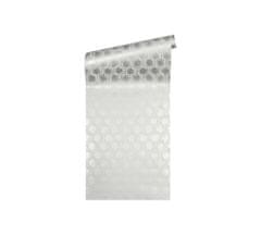Profhome Vliesová tapeta s geometrickým vzorem Profhome 333271-GU hladká matná stříbrná bílá 5,33 m2