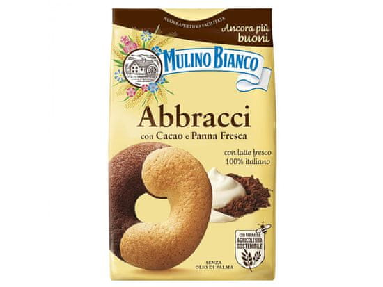 Mulino Bianco MULINO BIANCO Abbracci křehké italské sušenky s příchutí másla a kakaa 350g