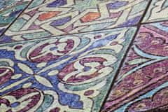 Profhome Vliesová tapeta vzor obklady Profhome 362051-GU lehce reliéfná matná modrá fialová krémová 5,33 m2