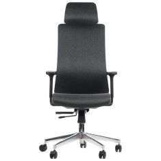STEMA Otočná židle AKCENT/F s výškově nastavitelným opěradlem v šedé barvě.