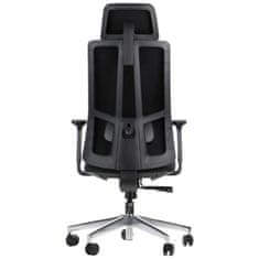 STEMA Otočná židle AKCENT/F s výškově nastavitelným opěradlem v černé barvě.