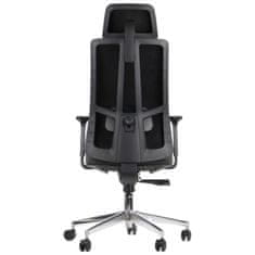 STEMA Otočná židle AKCENT/F s výškově nastavitelným opěradlem v šedé barvě.
