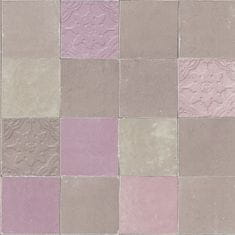 Profhome Vliesová tapeta vzor obklady Profhome 374062-GU lehce reliéfná matná šedá fialová béžová 5,33 m2