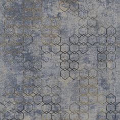 Profhome Vliesová tapeta vintage Profhome 374245-GU lehce reliéfná lesklá modrá zlatá šedá 5,33 m2