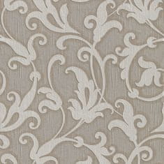 Profhome Textilní tapeta s barokním vzorem Profhome 954906-GU reliefná matná šedá hnědá 5,33 m2