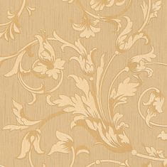 Profhome Textilní tapeta rostlinný motiv Profhome 956333-GU reliefná matná oranžová béžová 5,33 m2