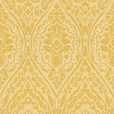 Profhome Textilní tapeta ornament Profhome 961951-GU reliefná matná žlutá 5,33 m2
