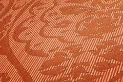 Profhome Textilní tapeta ornament Profhome 961952-GU reliefná matná oranžová červená 5,33 m2