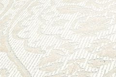 Profhome Textilní tapeta ornament Profhome 961954-GU reliefná matná krémová bílá 5,33 m2