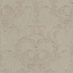 Profhome Textilní tapeta ornament Profhome 961963-GU reliefná matná hnědá béžová 5,33 m2