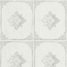Profhome Textilní tapeta ornament Profhome 961991-GU reliefná matná béžová šedá 5,33 m2
