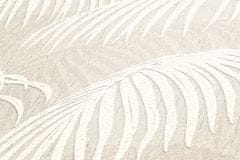Profhome Textilní tapeta palmy Profhome 961981-GU reliefná matná krémová bílá 5,33 m2