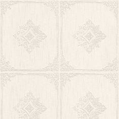 Profhome Textilní tapeta ornament Profhome 961992-GU reliefná matná béžová šedá 5,33 m2