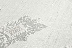 Profhome Textilní tapeta ornament Profhome 962001-GU reliefná matná béžová šedá 5,33 m2