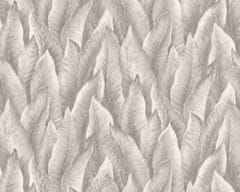 EDEM Vliesová tapeta s květinoým vzorem EDEM 420ST24 lehce reliéfná pololesklá šedá béžovo-šedá stříbrná krémová 10,65 m2