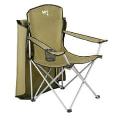 NILLS CAMP skládací židle se stříškou NC3087 zelená