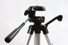 FANCIER Stativ 145cm / stříbrný pro fotoaparát / kameru / Fancier WT-330E