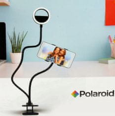 POLAROID Stativ, flexibilní držák + LED lampa pro smartphone