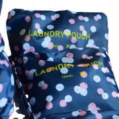 INNA Kosmetická taška s organizérem sada 6 kusů Cestovní taška Trip Story Valencia tmavě modrá s květinami