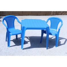 IPAE Sada 2 židličky a stoleček Progarden - modrá