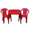Sada 2 židličky a stoleček Progarden - červená