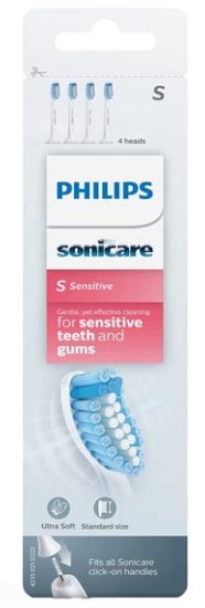 Philips Philips Sonicare Sensitive, koncovky elektrického zubního kartáčku, 4 ks, bílé