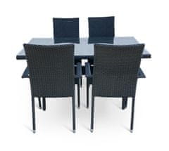 Nábytek Texim Zahradní nábytek ratan - stůl Haiti + 4x židle PARIS