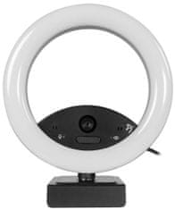 Arozzi webová kamera OCCHIO RL True Privacy/ Full HD/ světelný kruh/ USB/ autofocus/ mikrofon