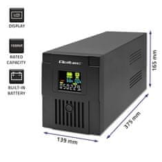 Qoltec UPS Line Interactive | Monolith | 1500VA | 900W | LCD | USB