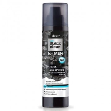 Vitex-belita BLACK CLEAN FOR MEN Pěna na holení 3 v 1 s aktivním uhlím (250ml)