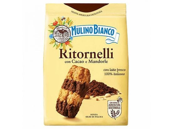 sarcia.eu MULINO BIANCO Ritornelli - italské sušenky s kakaem a mandlemi 700g