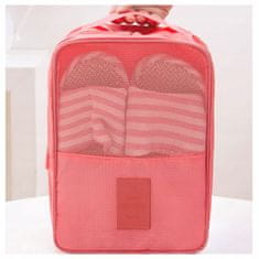 INNA Cestovní taška na boty do kufru šatní taška Organizér Trip Story 12,5 x 20,5 x 29,5 cm barva růžová