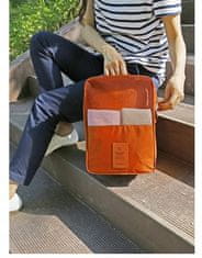 INNA Cestovní taška na boty do kufru šatní taška Organizér Trip Story 12,5 x 20,5 x 29,5 cm barva oranžová