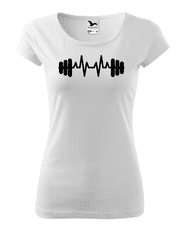 Fenomeno Dámské tričko Tep(posilovna) - bílé Velikost: XL