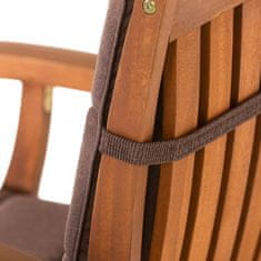 Hobbygarden Polštář ANTONIA s podhlavníkem na židli, křeslo, zahradní lehátko 121x50x6cm, barva hnědá