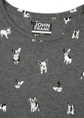John Frank Pánské tričko John Frank JFTD62 M šedá