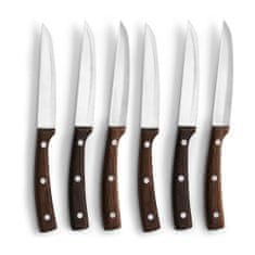 Sagaform Steakové nože, 6 ks, dřevo wenge/nerezová ocel, 22 cm BBQ / Sagaform