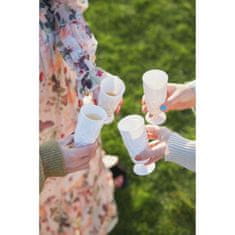 Sagaform Piknikové skleničky na šampaňské bílé akrylové 4 kusy 0,2 l venkovní stravování / Sagaform