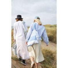 Sagaform Pikniková deka nebo plážová osuška ella hamam, 90 x 170 cm, organická bavlna, zelená Outdoor / Sagaform