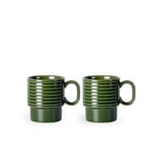 Sagaform Šálky na kávu, 2 ks, zelené, keramické, 0,25 l, výška 9 cm Coffee & More / Sagaform