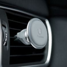 BASEUS Ventilation magnetický držák na mobil do auta, stříbrný