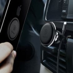 BASEUS Ventilation magnetický držák na mobil do auta, stříbrný
